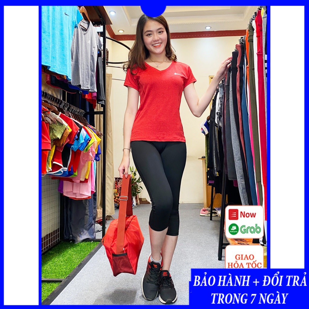 Set bộ quần áo đồ tập gym yoga nhảy zumba aerobic nữ gầy quần lửng độn nâng mông tay ngắn đẹp giá rẻ