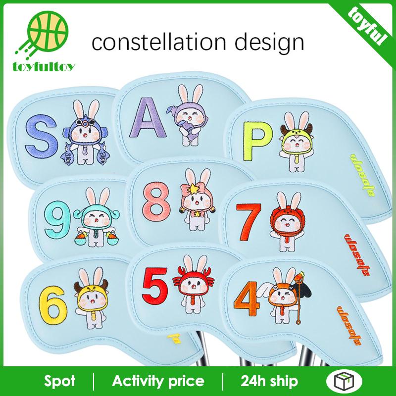 Set 9 Vỏ Bọc Đầu Gậy Đánh Golf Bằng PU Gọn Nhẹ Cho Nam Nữ