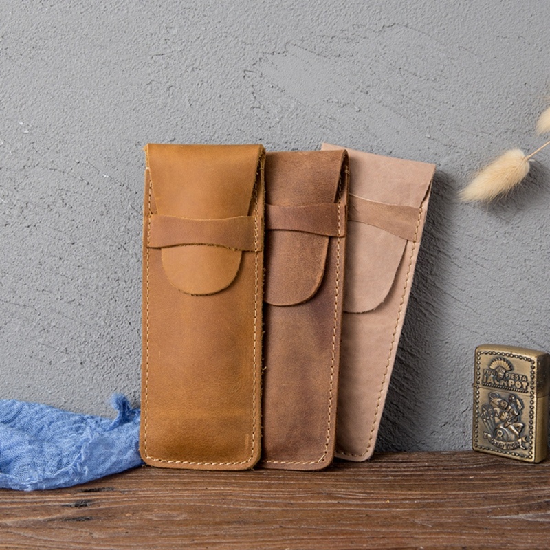 Túi Đựng Bút Mini Bằng Da Phong Cách Vintage