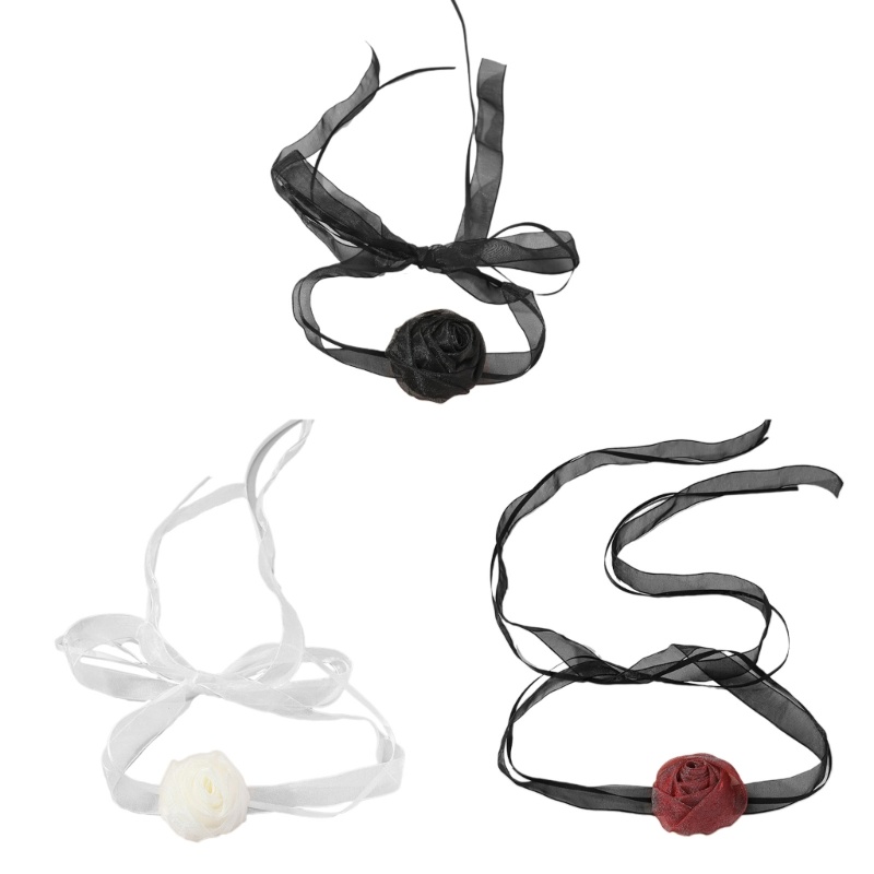 Vòng Cổ Choker Dài Mặt Hoa Lớn