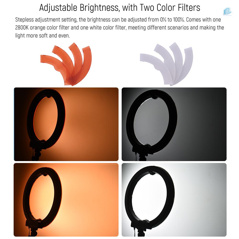 ANDOER Vòng Đèn LED Chụp Ảnh 600 Bóng CRI90 + 36W 18 Inch 5500K Có Thể Điều Chỉnh Độ Sáng