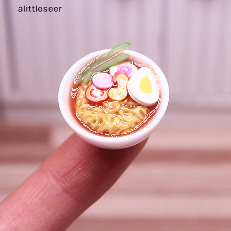 1 Bộ Chén Ăn Mì Ăn Liền Mini Tỷ Lệ 1: 12 Dùng Trang Trí Nhà Búp Bê