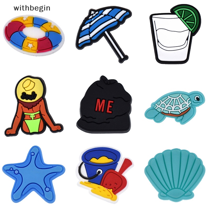 1 Phụ Kiện Khóa Giày Chủ Đề Mùa Hè Bằng PVC