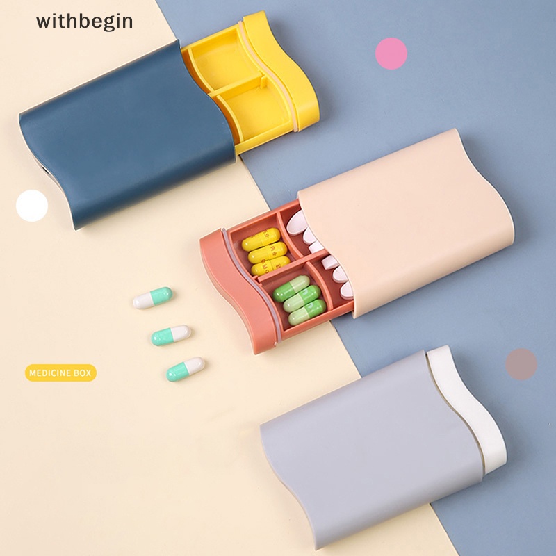 Hộp Đựng Thuốc 6 Ngăn Có Nắp Đậy Tiện Dụng Mang Theo Du Lịch