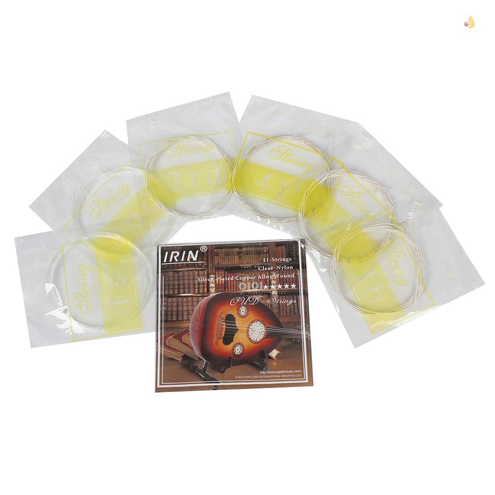 Bộ Dây Đàn Oud (G-D-A-E-B-F) 11 Dây Nylon Trong Suốt Mạ Đồng Bạc