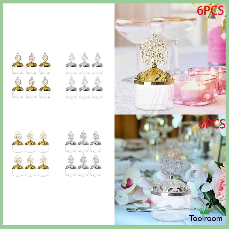 Set 6 Hũ Đựng Kẹo Có Nắp Cho Sinh Nhật