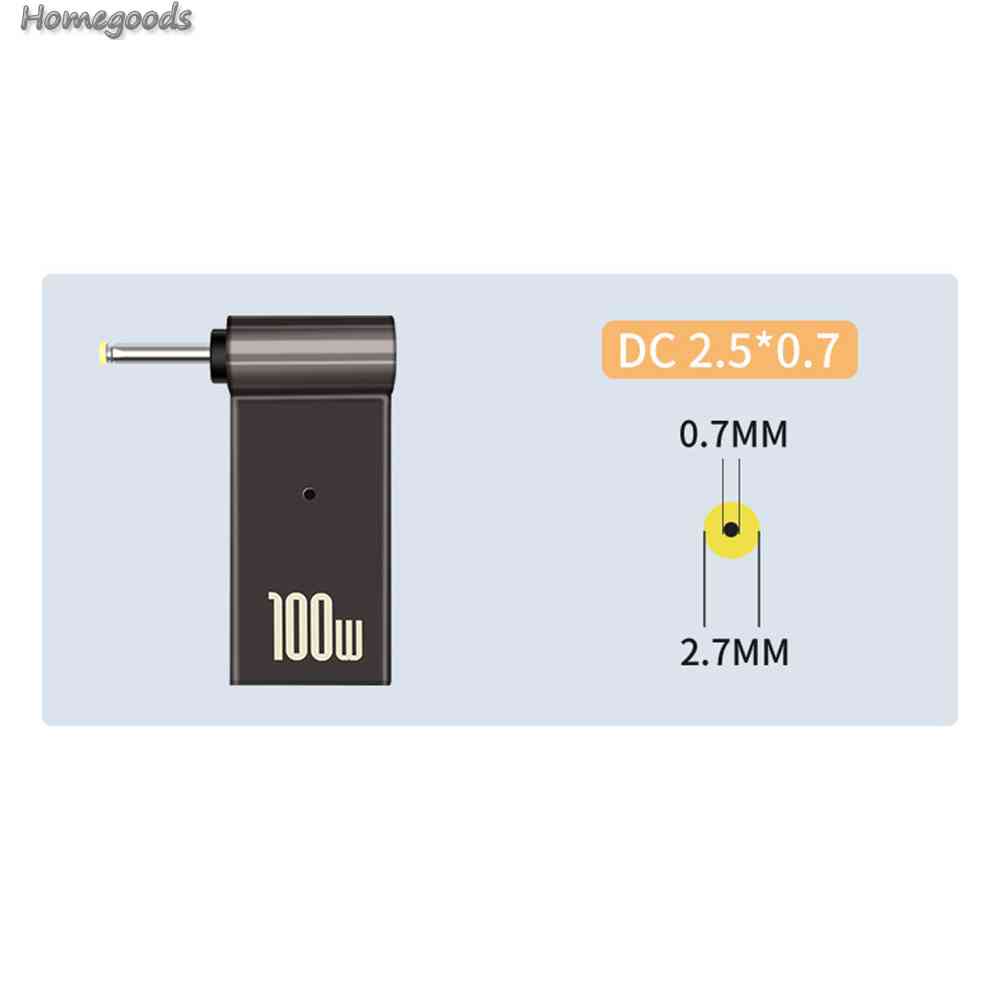 Bộ Chuyển Đổi Nguồn Điện PD 100W Từ Cổng Type-C Sang DC Cho Laptop 2023