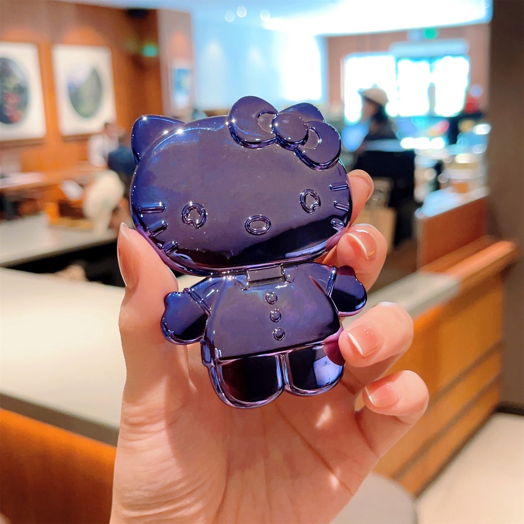 Ốp Điện Thoại Họa Tiết Hello Kitty Kèm Giá Đỡ Nhẫn Và Dây Đeo Cho iphone