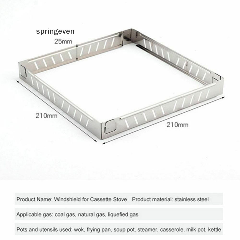 Tấm Chắn Gió Bằng Thép Không Gỉ Có Thể Gấp Gọn Tiện Dụng Cho Bếp Ga / Cắm Trại