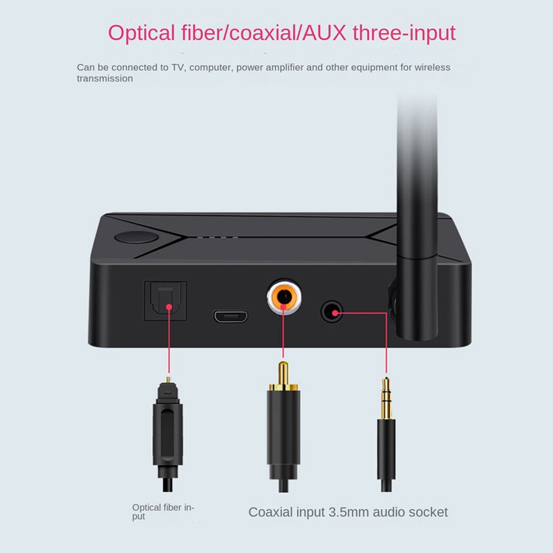 Bộ Chuyển Đổi Âm Thanh Bluetooth 5.0 DC 5V Đầu Vào 3.5Mm Bằng ABS Cho TV / PC