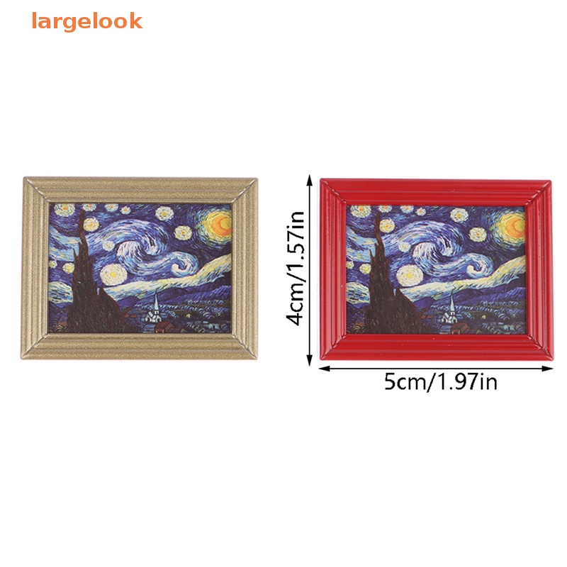 Tranh Sơn Dầu Hình Bầu Trời Sao Treo Trang Trí Nhà Búp Bê Tỉ Lệ 1: 12