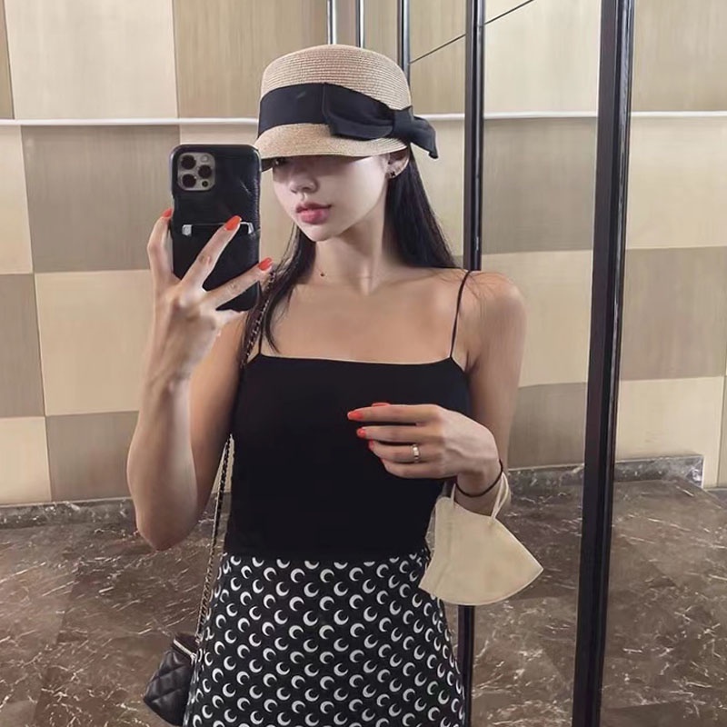 Mũ Cói Lưỡi Vịt Đính Nơ Phong Cách Anh Quốc Cổ Điển Dành Cho Nữ