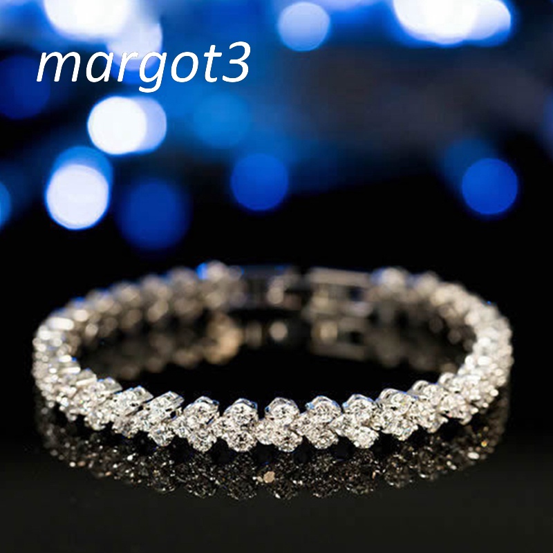 Vòng Tay Bạc s925 Đính Đá Pha Lê Lấp Lánh Thời Trang Cho Nữ