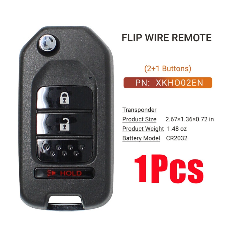 Đối với Xhorse XKHO02EN Nút điều khiển từ xa Fob 2 '1 cho Honda Loại cho Công cụ chìa khóa VVDI