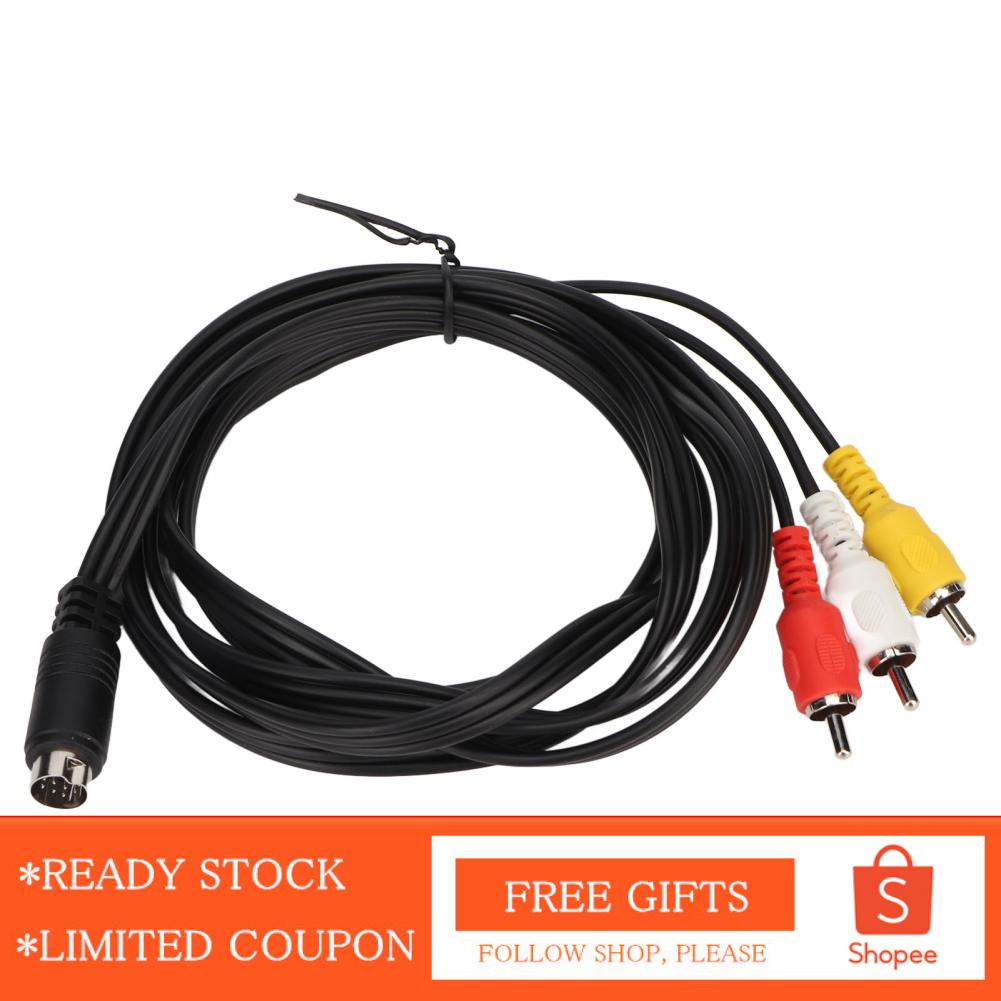 Alwaysonline DIN 10 Pin To 3 Cable Male Signal Video Adapter Cord For TV