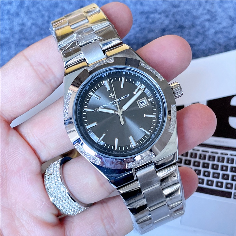 Đồng Hồ quartz Nam Hiển Thị Ngày 40mm Dây Thép Không Gỉ Phong Cách Doanh Nhân