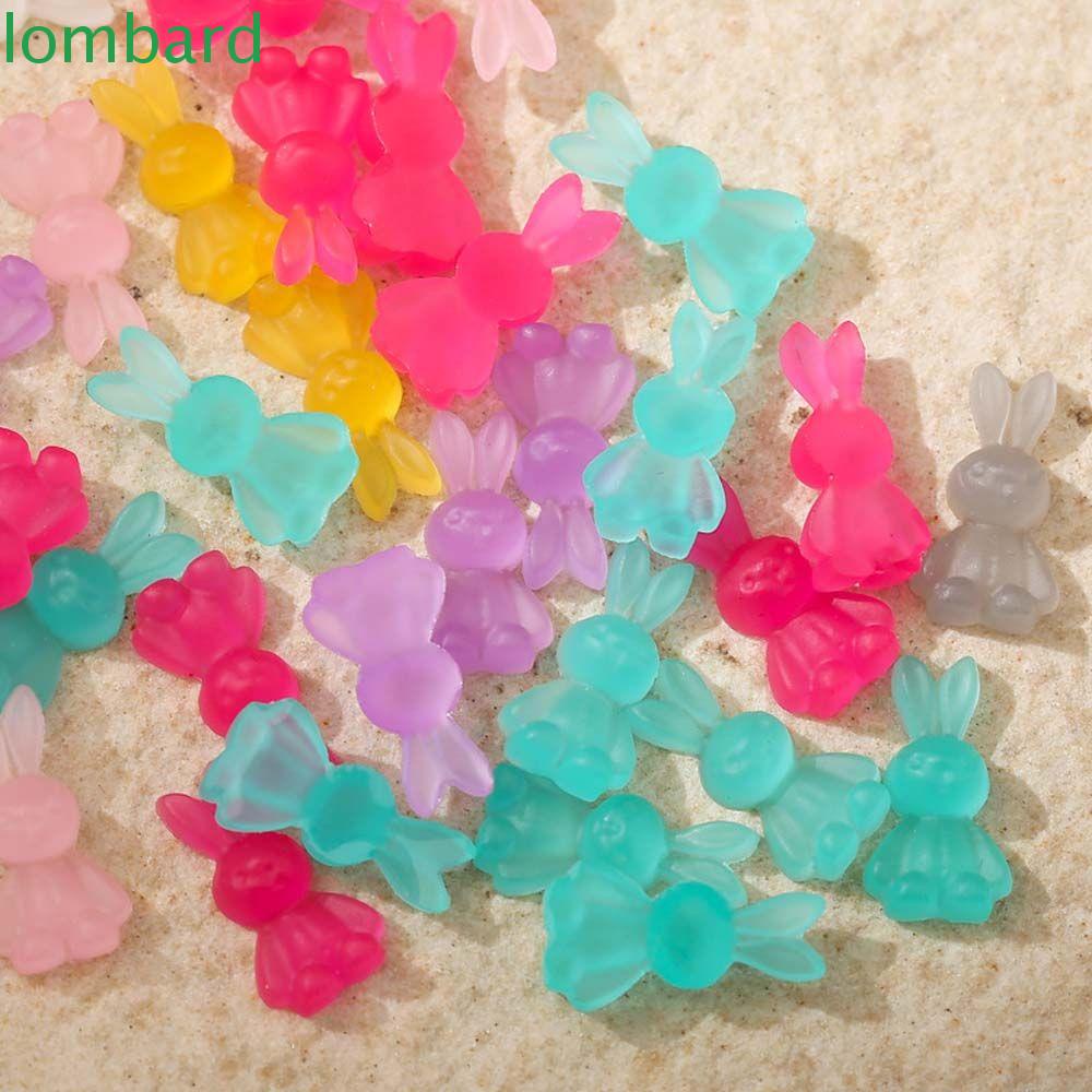 Phụ Kiện Trang Trí Móng Tay Hình Thỏ Dạ Quang 3D Xinh Xắn Charms