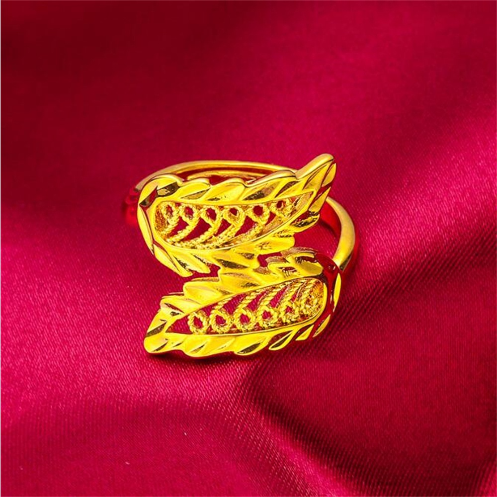 Nhẫn Mạ Vàng 24K Hình Hoa Xinh Xắn Cho Nữ