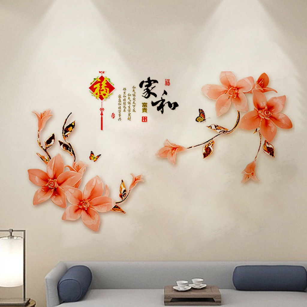 Giấy Dán Tường Họa Tiết Hoa Phong Cách Trung Quốc Trang Trí Nội Thất DIY