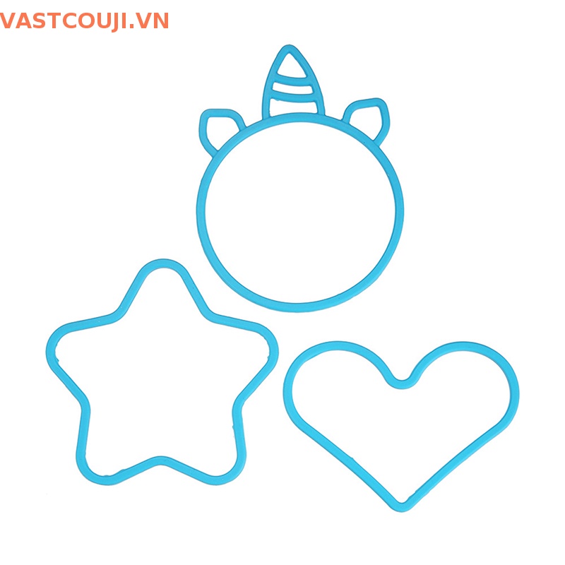 Bộ 3 Vòng Đeo Tay Silicon Màu Kẹo Họa Tiết Trái Tim Ngôi Sao Trái Tim Trang Trí Tiệc Tắm Cho Bé