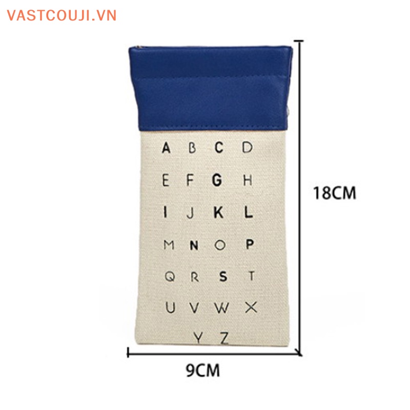 Túi Đựng Mắt Kính Bằng Vải Bạt Mềm Dày Dặn In Chữ VASTJI Thời Trang Cho Nam Và Nữ