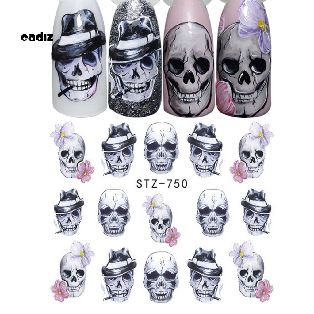 1 Bộ Miếng Dán Móng Tay Chủ Đề Halloween Dễ Sử Dụng
