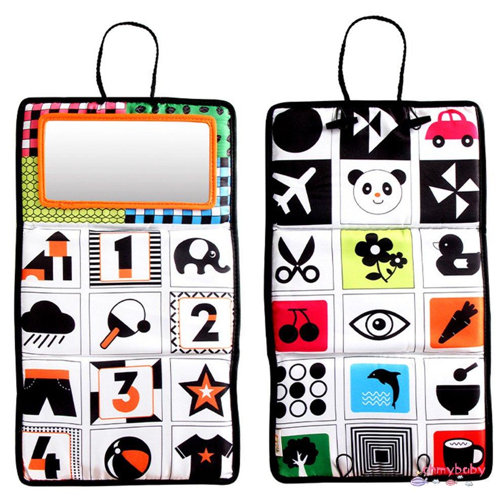 [Sẵn sàng] Gương Đôi Hoạt Động Tương Phản Cao Phát Triển Màu Đen Và Trắng Đồ Chơi Cho Trẻ Sơ Sinh Bé Trai Gái Ghế Sau Mặt Dây Chuyền [P/6]