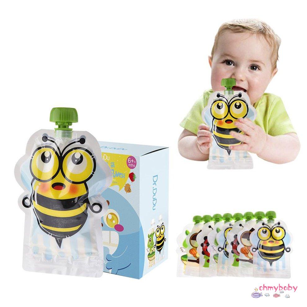 [OMY] 8 Cái Túi Bảo Quản Thực Phẩm Trẻ Em Di Động Có Thể Tái Sử Dụng Kín Bổ Sung Tự Chế Bột Nghiền [P/9]