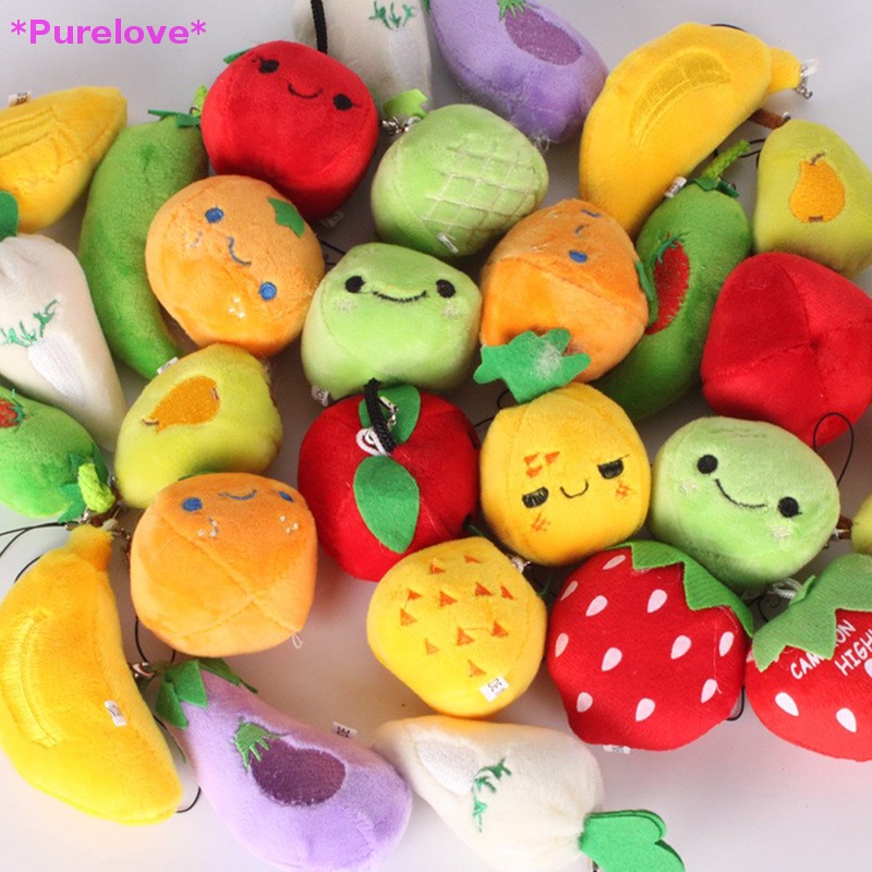 Set 1 / 5 Trái Cây Nhồi Bông 5cm - 10cm Xinh Xắn Dễ Thương