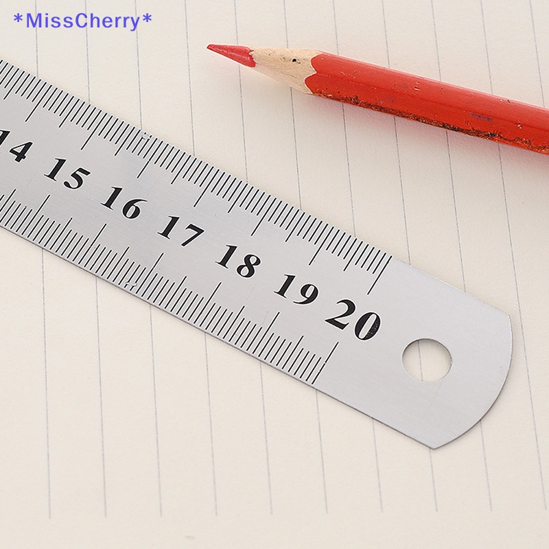 Thước Đo Hai Mặt Bằng Thép Không Gỉ 15-30cm Mới