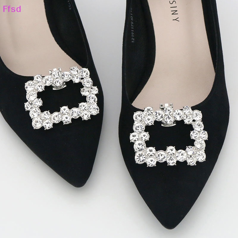 1 Kẹp Đính Đá Và Ngọc Trai Trang Trí Giày Cao Gót Cho Cô Dâu