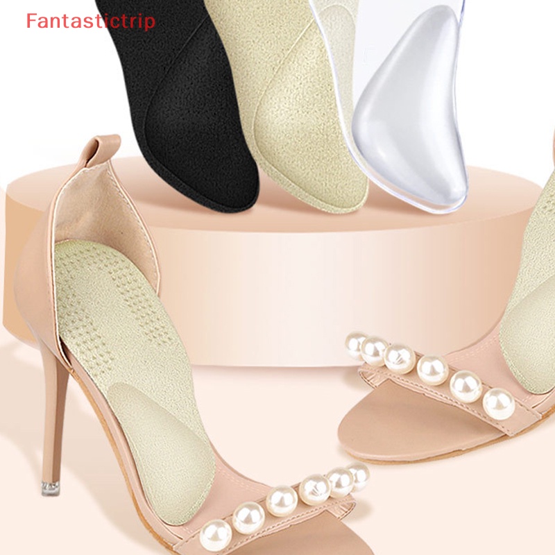 1 Cặp Đệm Lót Giày Cao Gót Dạng Cong Tự Dính Hấp Thụ Mồ Hôi Chống Trượt Mới