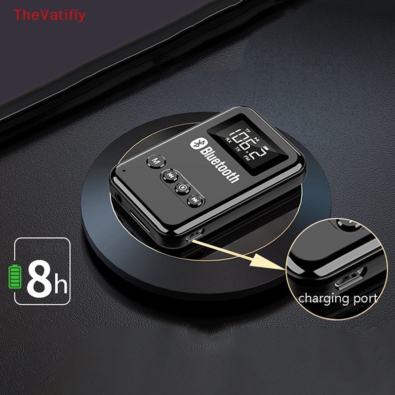 Thiết Bị Truyền Nhận Tín Hiệu Bluetooth 5.0 Có Đèn LED Cho Loa Xe Hơi