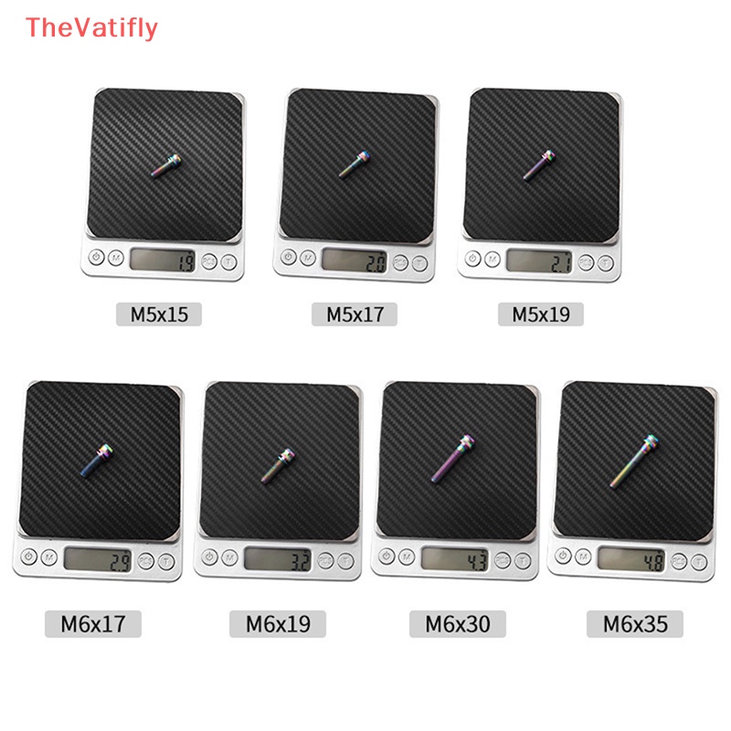 Bộ 4 Ốc Vít M5 * 15 / 17 / 19 Bằng Titan Chuyên Dụng Cho Phanh Đĩa Xe Đạp MTB