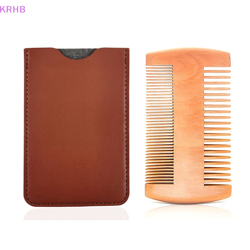 Lược Chải Râu Thủ Công Kèm Hộp Đựng Bằng Da PU Dành Cho Nam