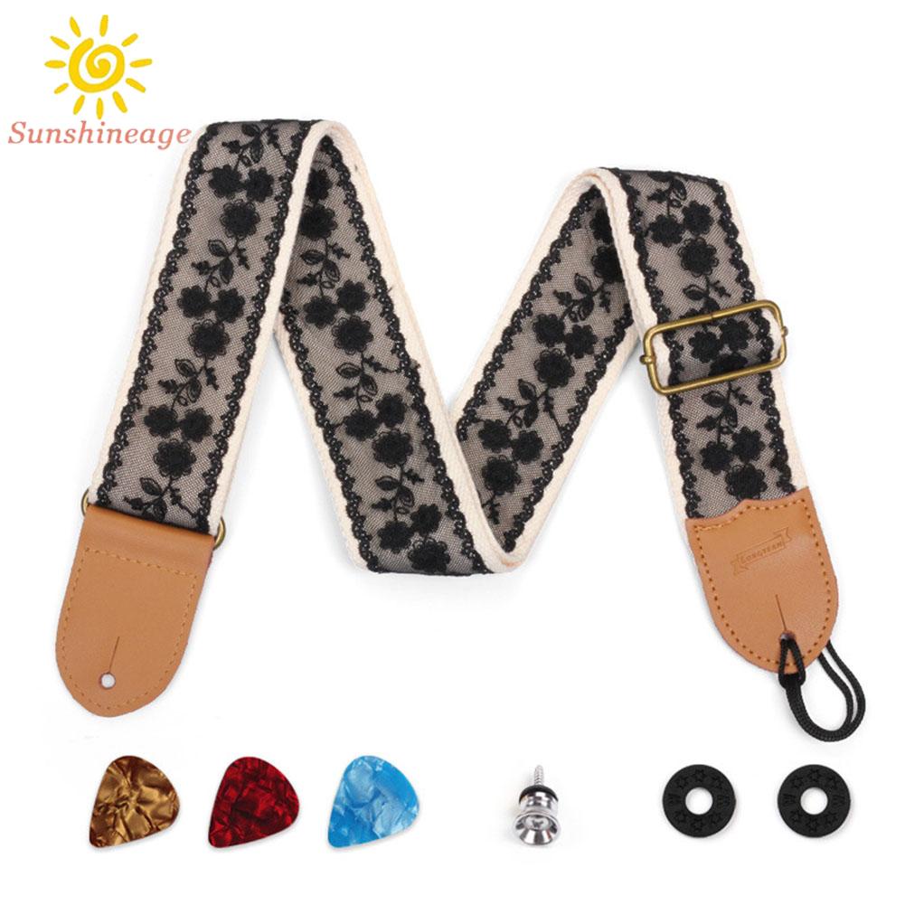 Dây Đeo Đàn Guitar Điện / Guitar Bass Có Khóa Cài Tùy Chỉnh Tiện Dụng