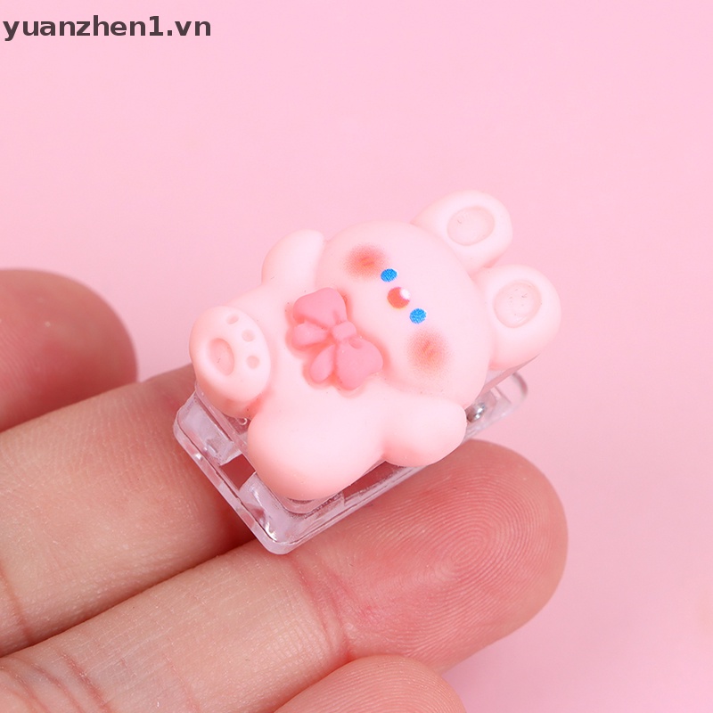 Set 4 Kẹp Giữ Tài Liệu Bằng Nhựa Họa Tiết Dễ Thương