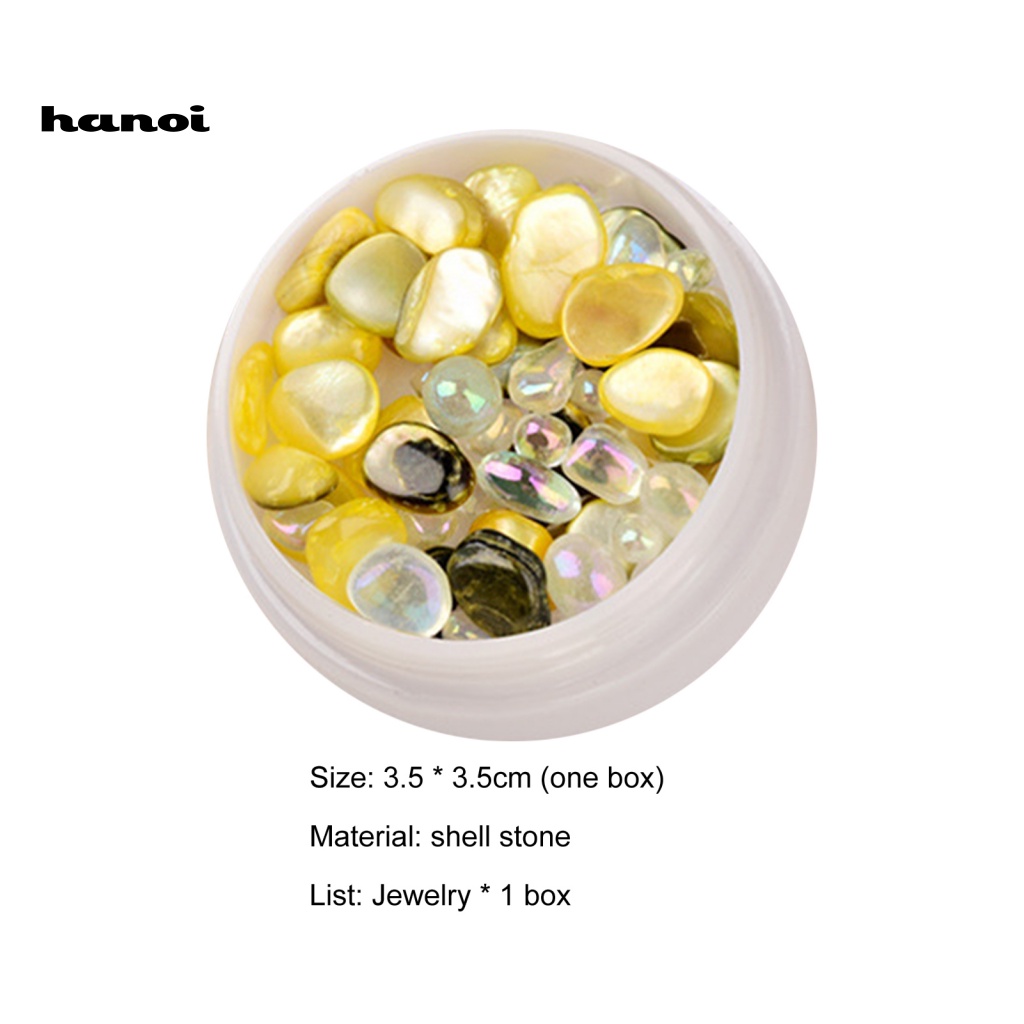 1 Hộp Đá Tạo Hiệu Ứng Vỏ Sò 3D Nhiều Màu Trang Trí Móng Tay Nghệ Thuật