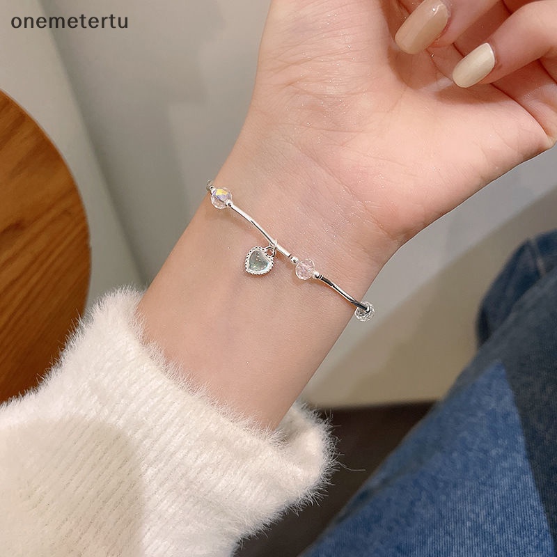 Onemetertu Vòng Tay Nữ Đính Đá Pha Lê Trái Tim Nhiều Màu Sắc Ngọt Ngào Siêu Thơ Mộng Trang Trí Cho Bạn Gái EN
