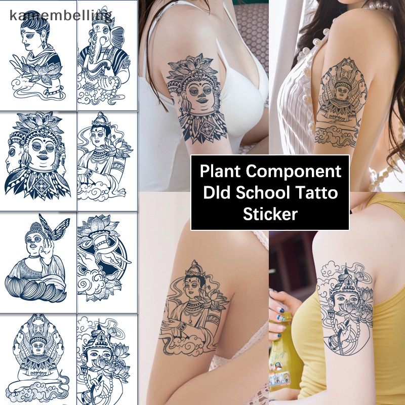 Hình Xăm Dán Tạm Thời kamembelling Kiểu Phật Giáo Chống Thấm Nước Cho Nam Và Nữ