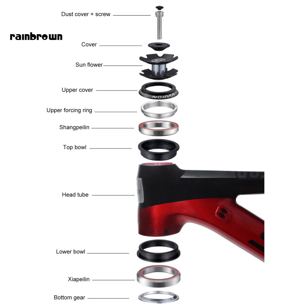 &lt; Rainbrown &gt; Nắp Che Tai Nghe Chống Ăn Mòn In Họa Tiết Dễ Lắp Đặt Cho Xe Đạp Leo Núi