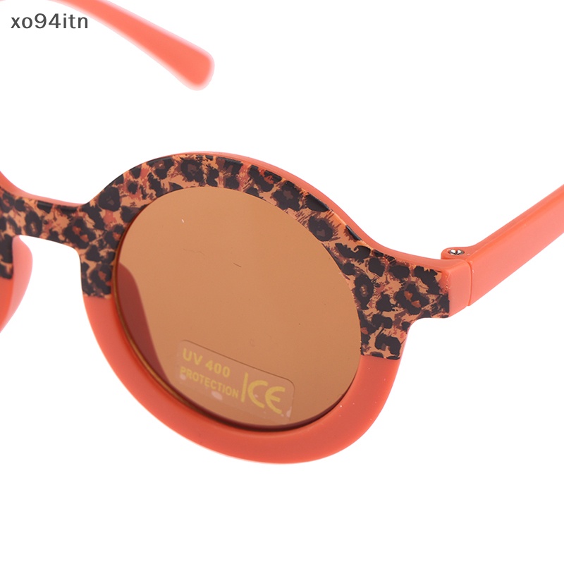 Kính Mát Tròng Đôi In Họa Tiết Da Báo Kiểu Vintage Dễ Thương Cho Bé