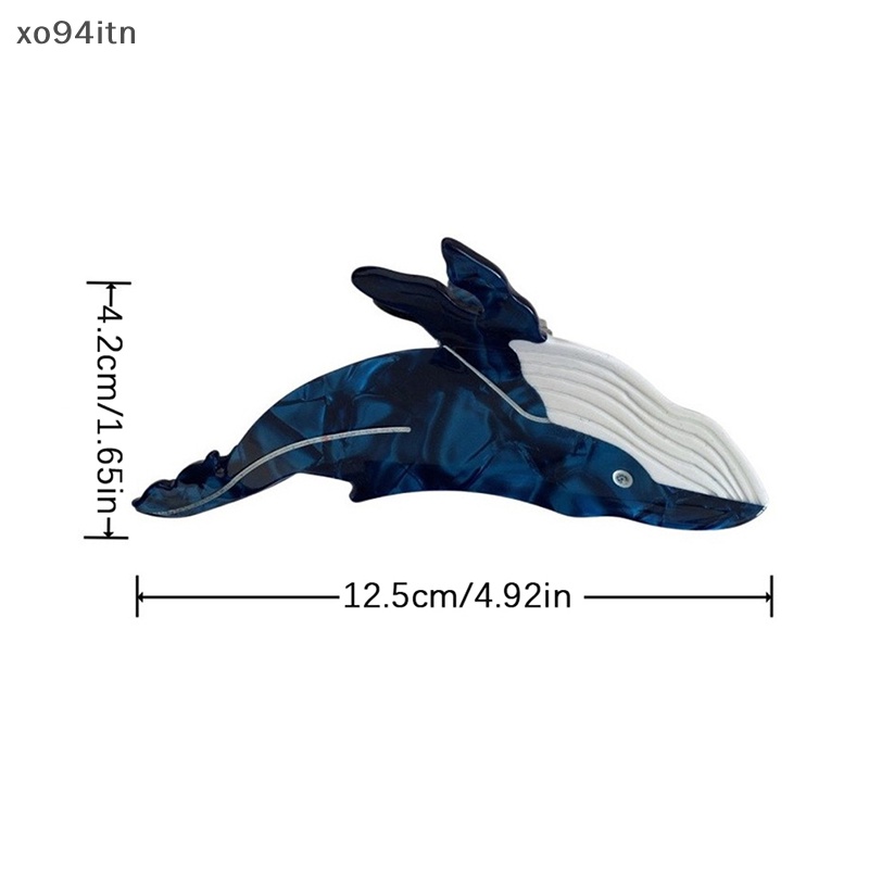 Kẹp Tóc Càng Cua Hình Cá Voi Xanh Dương Phổ Biến Cho Nữ