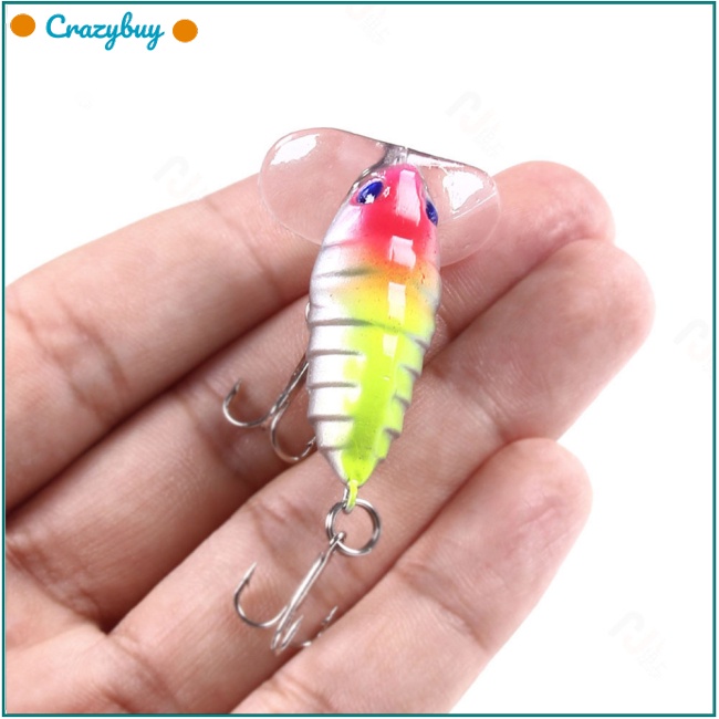 Cr Mồi Câu Cá Giả Hình Côn Trùng Nhiều Màu Sắc 4.4g Dài 4cm