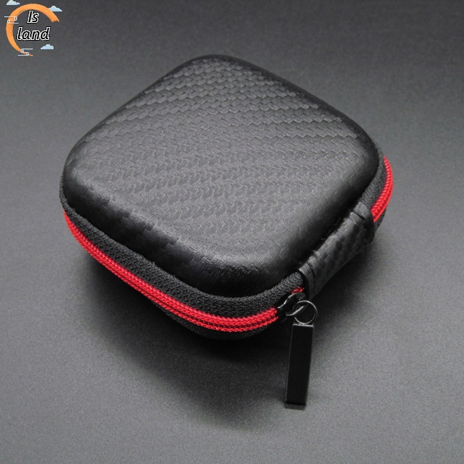 Túi Đựng Tai Nghe Thẻ Nhớ SD TF Hình Vuông Cứng Chống Ẩm Có Khóa Kéo Mini