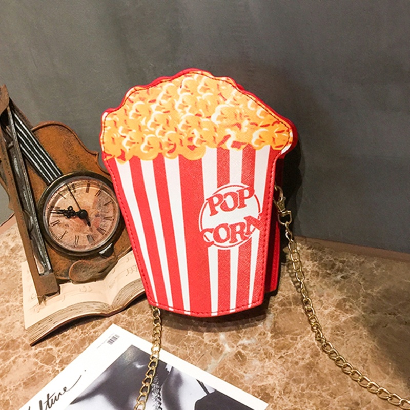 Túi Đeo Chéo Vai Hình Khoai Tây Chiên / Hamburger Hoạt Hình Dành Cho Nữ
