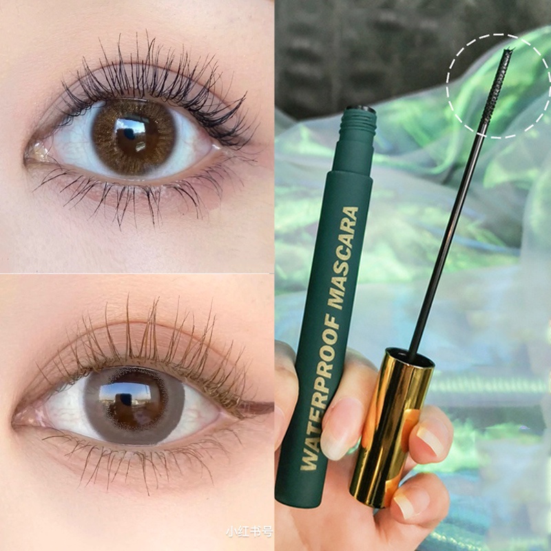 Mascara 4 Màu Đen / Nâu Siêu Mịn Chống Thấm Nước Không Nhòe Chuốt Dài Và Cong Mi