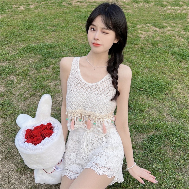 Áo Đan Len Không Tay Thời Trang Mùa Hè Cho Nữ