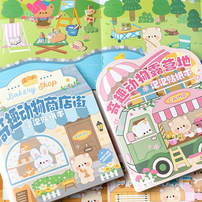 Hàng Mới Về 1 Sticker 3D Hình Động Vật Dễ Thương Cho Bé 3-7 Tuổi