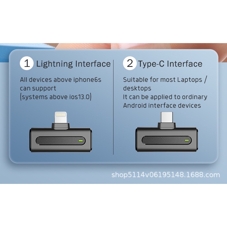 Micro Lavalier M8 Không Dây Cho One with Warehouse One Kèm Đài Phát Sóng Trực Tiếp Giảm Tiếng Ồn
